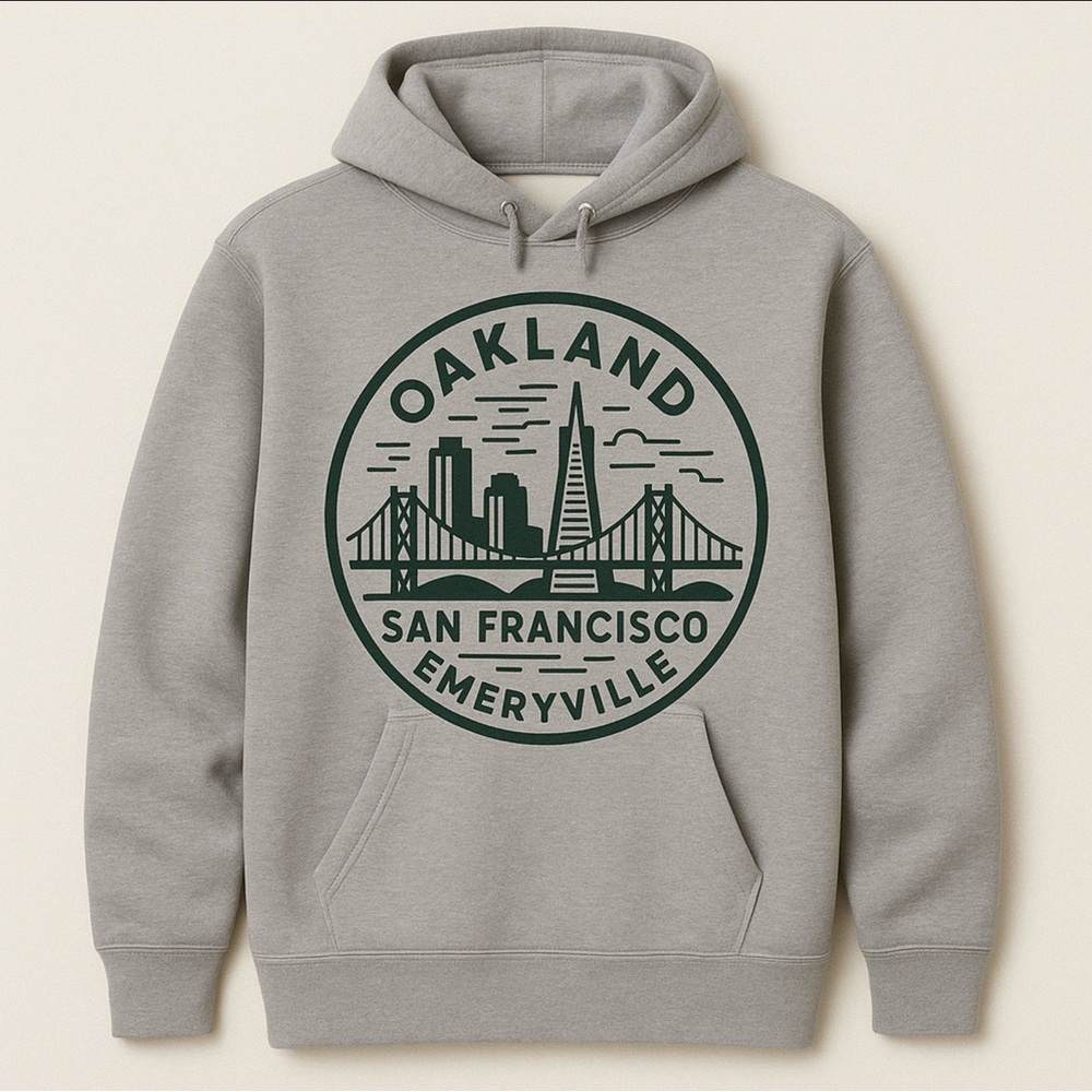 Oakland Skyline Gray Hoodie